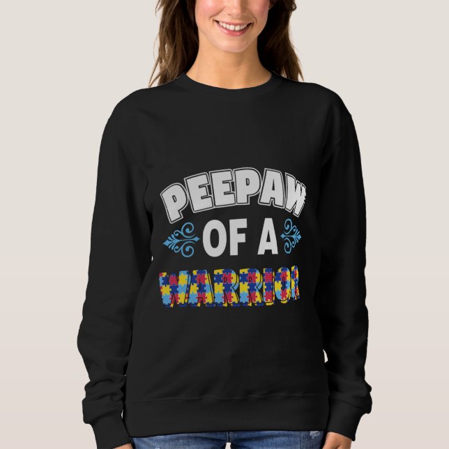 Achtung des Autismus eines Kriegers Sweatshirt (Vorderseite)