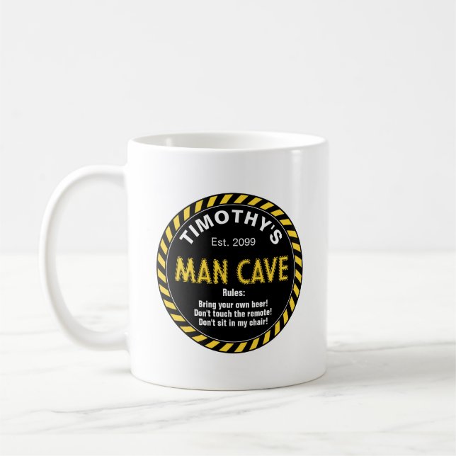 Achtung des Effekts und der Regeln der menschliche Kaffeetasse (Links)