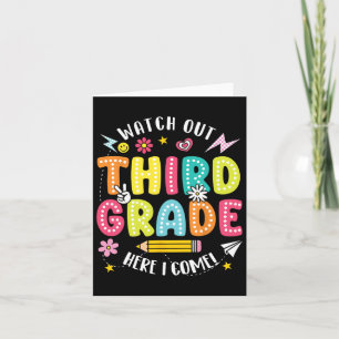 Achtung, dritte Klasse, ich komme! Hallo 3. Klasse Karte