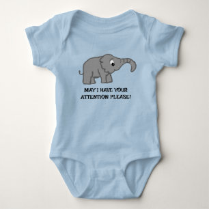 Achtung, Elephant suchen Baby Strampler