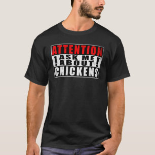 Achtung Frag Mich Über Hühner Zitate Vintage T-Shirt