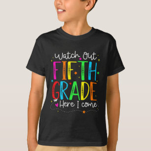 Achtung, fünfte Klasse, ich komme zurück zur Schul T-Shirt