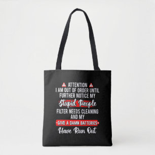 Achtung Ich Bin Außer Betrieb Sarkastisches Lustig Tasche