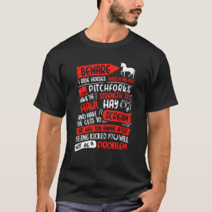 Achtung Ich Reite Pferde Kein Problem Ich Reite P T-Shirt