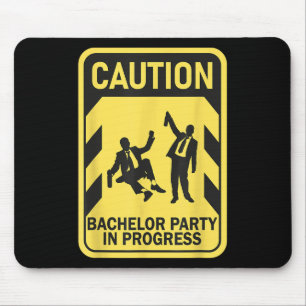 Achtung Junggesellenabschied in Bearbeitung Lustig Mousepad