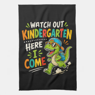 Achtung Kindergarten Ich Komme Dino Geschirrtuch