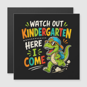 Achtung Kindergarten ich komme Dino Magnetkarte