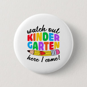 Achtung Kindergarten Ich Komme Lustige Kinder Zurü Button