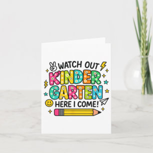 Achtung Kindergarten, ich komme zurück zur Schule  Karte