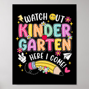 Achtung Kindergarten, ich komme zurück zur Schule Poster