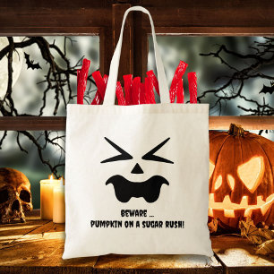 Achtung… Kürbis auf Zuckerhigh! Jack O' Lantern Tragetasche