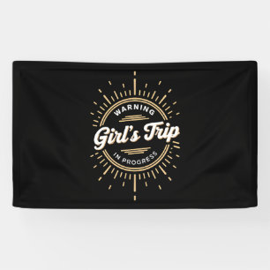 Achtung Mädchenreise im Gange Sommerurlaub Banner