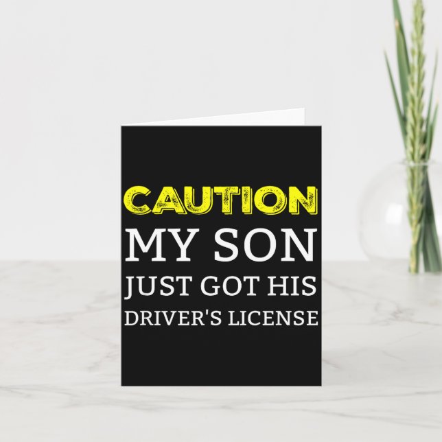 Achtung Mein Sohn Hat Gerade Den Führerschein Gema Karte (Vorderseite)