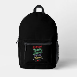 Achtung Mittelschule, ich komme Schule Bedruckter Rucksack