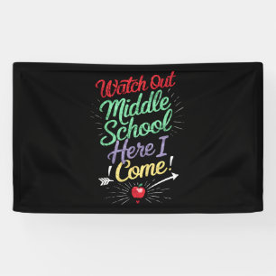 Achtung Mittelschule jetzt komme ich Schule Banner