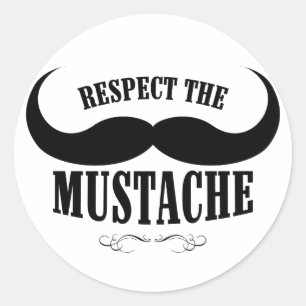Achtung: Mustache $9.95 Stickers (20 Pack)
