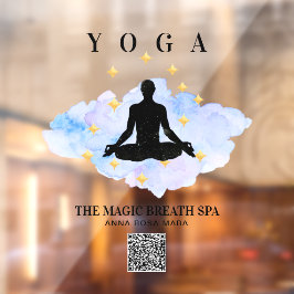 ** Achtung Reiki Man Yoga Gold Meditation Fensteraufkleber