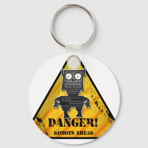 Achtung! Roboter voraus Schlüsselanhänger