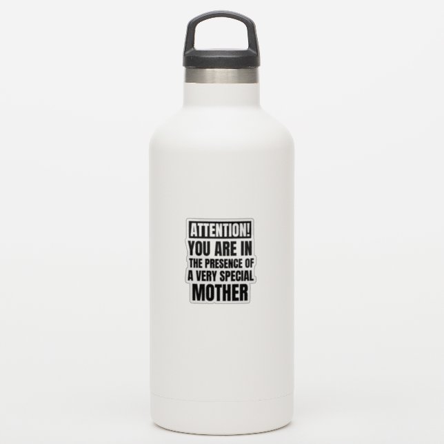 Achtung, Sie sind in der Gegenwart eines ganz beso Aufkleber (Wassserflasche)