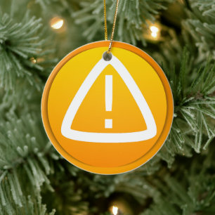 Achtung Symbol Foto Weihnachten Keramik Ornament
