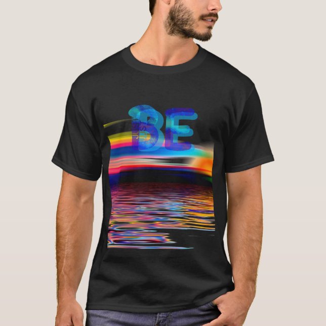 ACHTUNG Tshirt NUR Neon Blue 3D GIFTS. (Vorderseite)