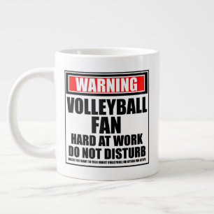 Achtung: Volleyball-Lüfter hart am Arbeitsplatz st Jumbo-Tasse