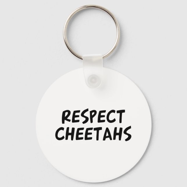 Achtung von Cheetahs Schlüsselanhänger (Vorderseite)