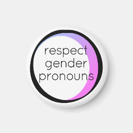 Achtung von Geschlechterpronomen Magnet