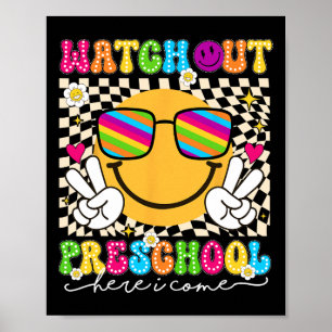 Achtung Vorschule Zurück zur Schule Lehrer Jungen  Poster