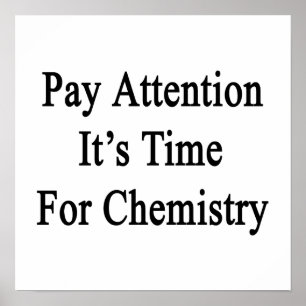 Achtung: Zeit für Chemie Poster