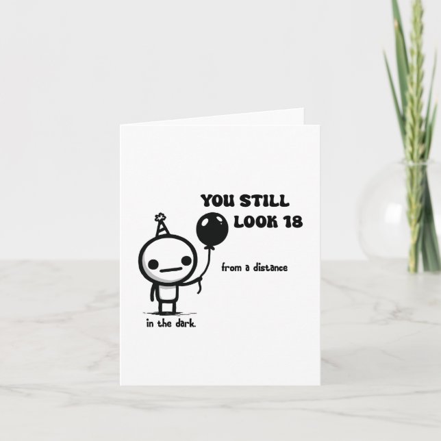 Achtzehn Doodle Geburtstagsfeier Karte (Vorderseite)