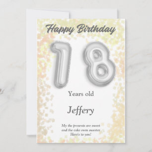 Achtzehnjährige Happy Birthday Card