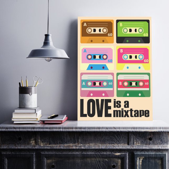 Achtzig Liebe ist ein Mixtape Cassette 80's Poster (Make no mistake there is definitely an art to making an awesome mix tape. )