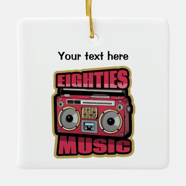 Achtzig Musik Stereo Keramikornament (Vorderseite)