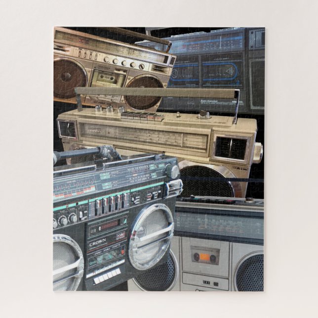 Achtzig Retro 80er Boom Box Boombox Getto Blaster (Vertikal)