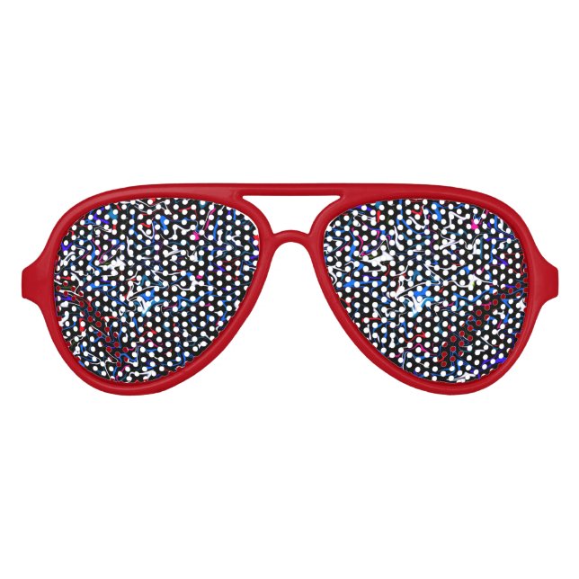 Achtzig Rock Red White Blue 4. Juli Amerika Partybrille (Vorderseite)