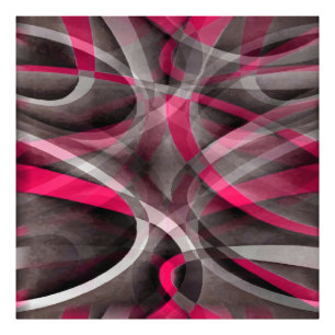 Achtzig Rose Rosa und Grau-Funky Muster Fotodruck