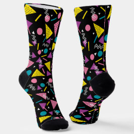 Achtzig Schwarz und Retro Socken
