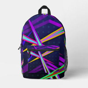 Achtzig Spaß dunkles Vaporwave Style Design Bedruckter Rucksack