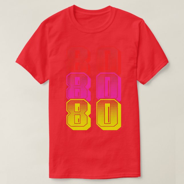 Achtzig Vintager 80er T-Shirt (Design vorne)
