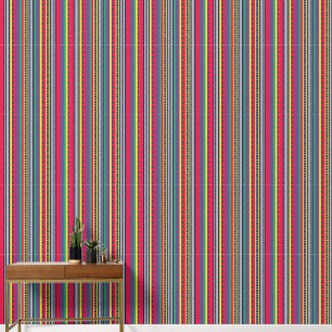 Achtziger Jahre Farbige Streifen Muster Achtziger Tapete