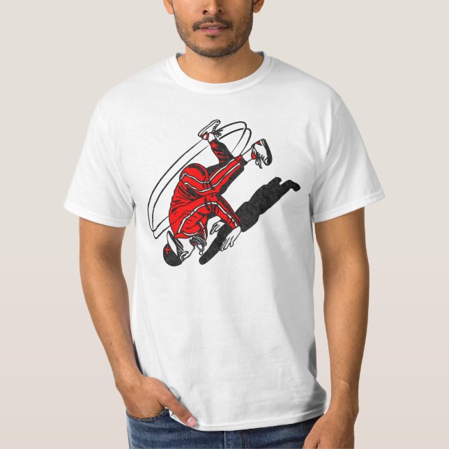 Achtzigerjahre alte Schulangesagtes Hopfen T-Shirt (Vorderseite)
