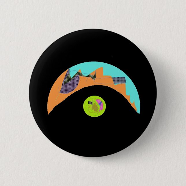 Achtzigerjahre Fermata-Button Button (Vorderseite)
