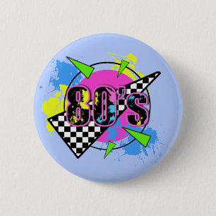Achtzigerjahre Retro abstrakter Entwurf Button