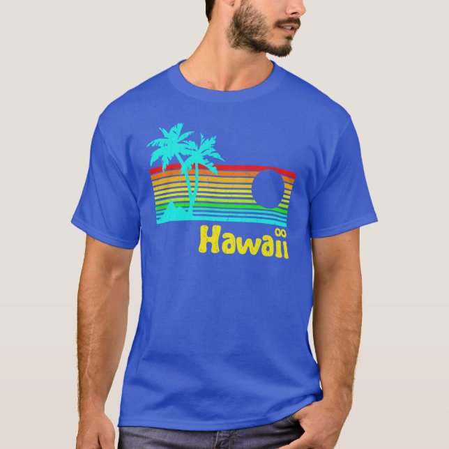 Achtzigerjahre Vintages Retro Hawaii T-Shirt (Vorderseite)