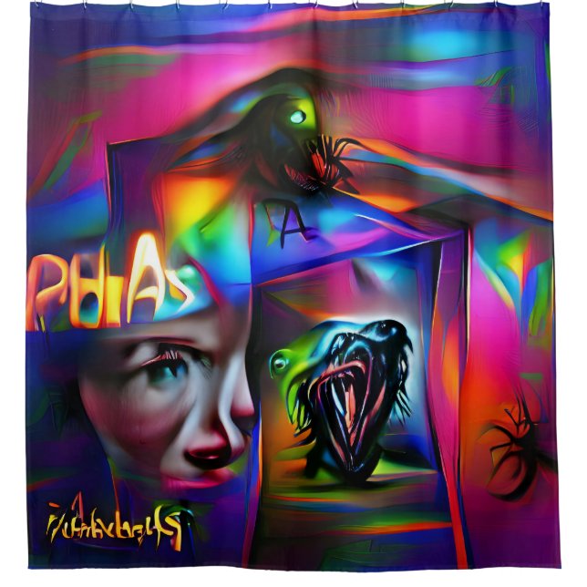 Achulophobie Duschvorhang (Vorderseite)