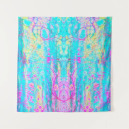 acid colorful abstract art wandteppich