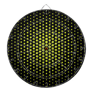 Acid Green Techno Dots Modern Black Dartscheibe