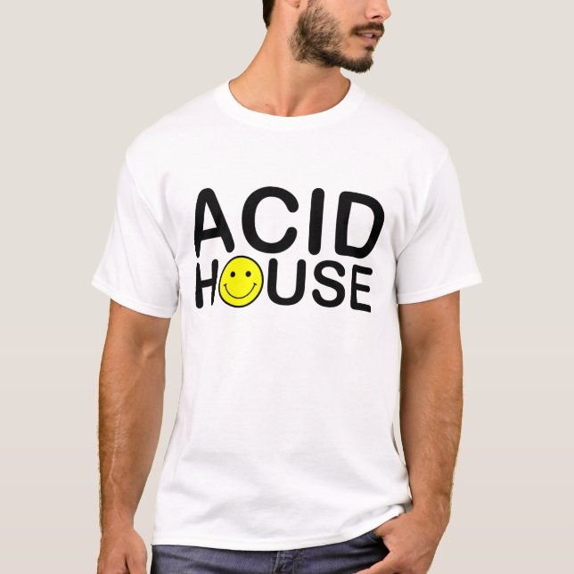 Acid House Music Retro Pionier DJ T - Shirt (Vorderseite)