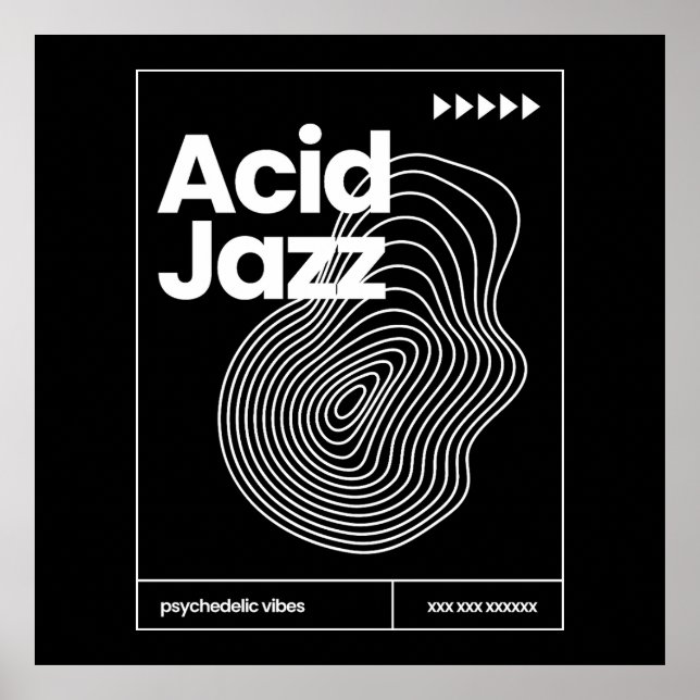 Acid-Jazz-Musikposter-Design Poster (Vorne)